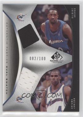 2006-07 SP Game Used Edition - Authentic Fabrics Dual Swatch #AFD-JA - Gilbert Arenas, Antawn Jamison /100