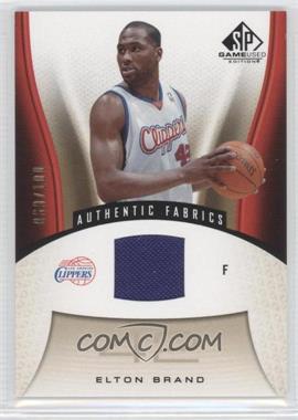 2006-07 SP Game Used Edition - [Base] - Gold #138 - Authentic Fabrics - Elton Brand /100