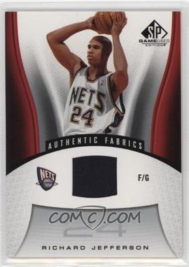 2006-07 SP Game Used Edition - [Base] #159 - Authentic Fabrics - Richard Jefferson