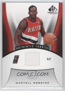 2006-07 SP Game Used Edition - [Base] #181 - Authentic Fabrics - Martell Webster