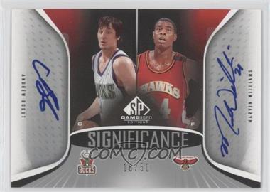 2006-07 SP Game Used Edition - SIGnificance Dual #SD-BW - Andrew Bogut, Marvin Williams /50