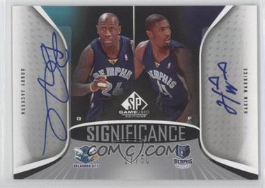 2006-07 SP Game Used Edition - SIGnificance Dual #SD-WJ - Bobby Jackson, Hakim Warrick /50