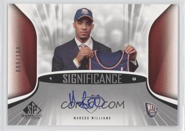 2006-07 SP Game Used Edition - SIGnificance #SA-WM - Marcus Williams /100
