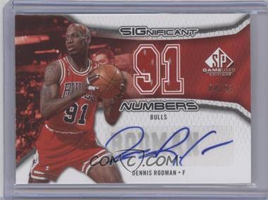 2006-07 SP Game Used Edition - Significant Numbers #SN-DR - Dennis Rodman /91