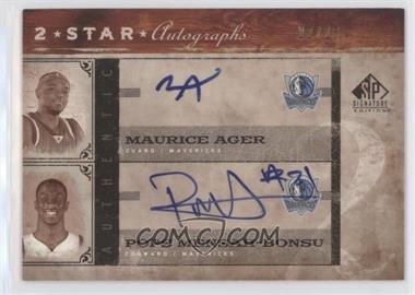 2006-07 SP Signature Edition - 2 Star Autographs #2SA-AM - Maurice Ager, Pops Mensah-Bonsu /25