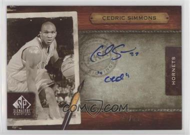 2006-07 SP Signature Edition - AKA Signings #AKA-CS - Cedric Simmons /50