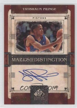 2006-07 SP Signature Edition - Marks of Distinction #MD-TP - Tayshaun Prince /50