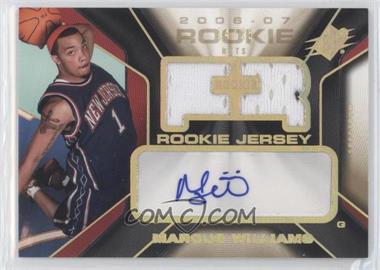 2006-07 SPx - [Base] - Spectrum #141 - Rookie Auto Jersey - Marcus Williams /25