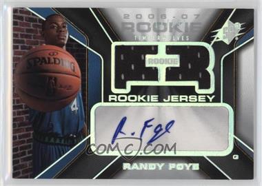 2006-07 SPx - [Base] #127 - Rookie Auto Jersey - Randy Foye /299