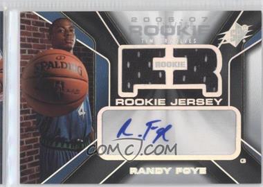 2006-07 SPx - [Base] #127 - Rookie Auto Jersey - Randy Foye /299