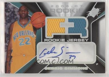 2006-07 SPx - [Base] #133 - Rookie Auto Jersey - Cedric Simmons /1199 [Good to VG‑EX]
