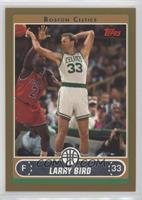 Larry Bird (White Jersey Passing over Shoulder) #/500