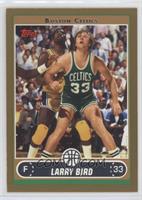 Larry Bird (Green Jersey Boxing Out Magic Johnson) #/500