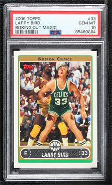 2006-07 Topps - [Base] #33.3 - Larry Bird (Green Jersey Boxing Out Magic Johnson) [PSA 10 GEM MT]