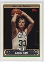 Larry Bird (White Jersey Shooting with Black Background)