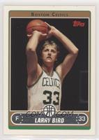 Larry Bird (White Jersey Shooting with Black Background)