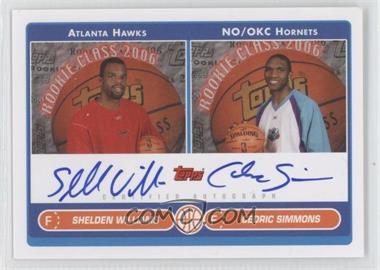 2006-07 Topps - Rookie Photo Shoot Autographs Dual #RSD-WS - Cedric Simmons, Shelden Williams