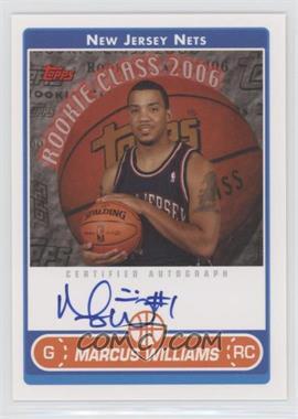 2006-07 Topps - Rookie Photo Shoot Autographs #RSA-MW - Marcus Williams