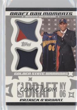 2006-07 Topps Big Game - Draft Day Moments - Ball and Hat #DDMBH-POB - Patrick O'Bryant /25