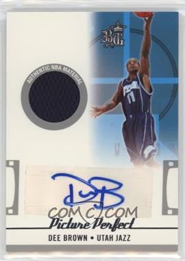 2006-07 Topps Big Game - Picture Perfect - Jersey Autographs #PPJA-DB - Dee Brown /199