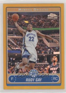 2006-07 Topps Chrome - [Base] - Gold Refractor #184 - Rudy Gay /25