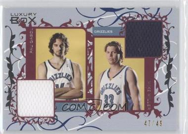2006-07 Topps Luxury Box - Courtside Relics Dual - Blue #CDR-GM - Pau Gasol, Mike Miller /49