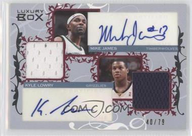2006-07 Topps Luxury Box - Courtside Relics Dual Autographs #CDAR-JL - Mike James, Kyle Lowry /79