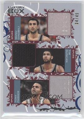 2006-07 Topps Luxury Box - Courtside Relics Triple - Blue #CTR-GDP - Manu Ginobili, Tim Duncan, Tony Parker /49