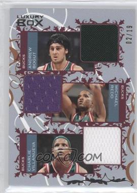 2006-07 Topps Luxury Box - Courtside Relics Triple - Bronze #CTR-BRV - Andrew Bogut, Michael Redd, Charlie Villanueva /19