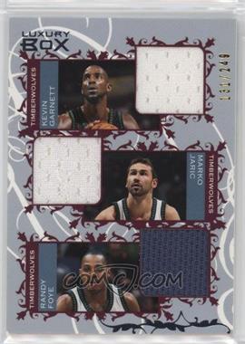 2006-07 Topps Luxury Box - Courtside Relics Triple #CTR-GJF - Kevin Garnett, Marko Jaric, Randy Foye /249