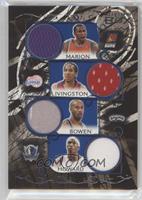 Shawn Marion, Shaun Livingston, Bruce Bowen, Josh Howard #/49