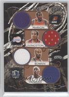 Shawn Marion, Shaun Livingston, Bruce Bowen, Josh Howard #/19