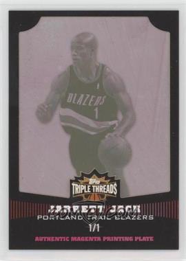 2006-07 Topps Triple Threads - [Base] - Printing Plate Magenta #24 - Jarrett Jack /1