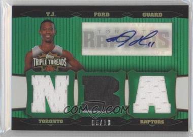 2006-07 Topps Triple Threads - Relic Autographs - Emerald #TTRA-115 - T.J. Ford /18