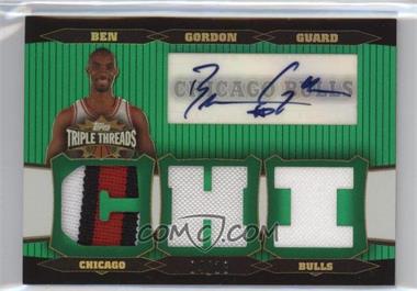 2006-07 Topps Triple Threads - Relic Autographs - Emerald #TTRA-18 - Ben Gordon /18 [Noted]