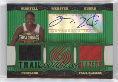 2006-07 Topps Triple Threads - Relic Autographs - Emerald #TTRA-88 - Martell Webster /18