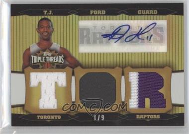 2006-07 Topps Triple Threads - Relic Autographs - Gold #TTRA-116 - T.J. Ford /9