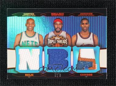 2006-07 Topps Triple Threads - Relic Combos - Sapphire #TTRC-27 - Vince Carter, Rasheed Wallace, Antawn Jamison /3