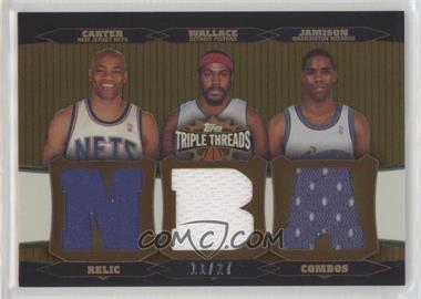 2006-07 Topps Triple Threads - Relic Combos - Sepia #TTRC-27 - Vince Carter, Rasheed Wallace, Antawn Jamison /27