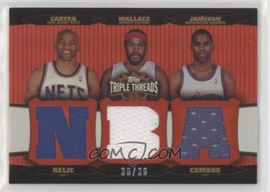 2006-07 Topps Triple Threads - Relic Combos #TTRC-27 - Vince Carter, Rasheed Wallace, Antawn Jamison /36