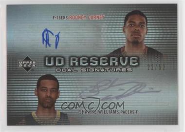 2006-07 UD Reserve - Dual Signatures #DRA-CW - Rodney Carney, Shawne Williams /50