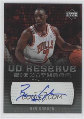 2006-07 UD Reserve - Signatures #RA-BG - Ben Gordon