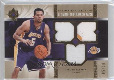 2006-07 Ultimate Collection - Ultimate Jersey - Gold Triple Patch #UJ-JF - Jordan Farmar /10