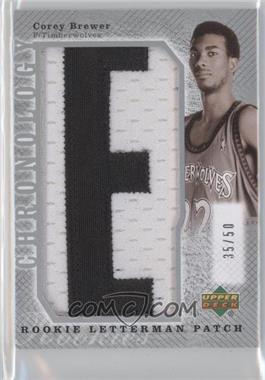 2006-07 Upper Deck Chronology - [Base] - Silver #LMA-253 - Rookie Letterman Patch XRC - Corey Brewer /50