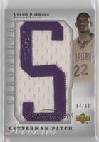 Rookies Letterman Patch - Cedric Simmons [EX to NM] #/99