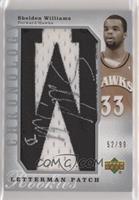 Rookies Letterman Patch - Shelden Williams #/99