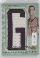 Rookie Letterman Patch XRC - Brandan Wright #/250