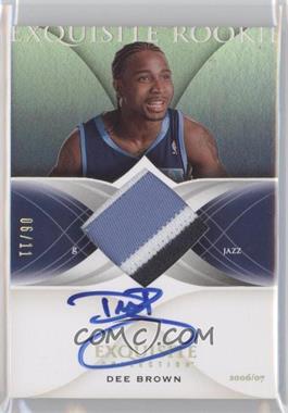 2006-07 Upper Deck Exquisite Collection - [Base] - Rookies Jersey Number Parallel #66 - Exquisite Rookie Patch Auto - Dee Brown /11