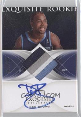 2006-07 Upper Deck Exquisite Collection - [Base] #66 - Exquisite Rookie Patch Auto - Dee Brown /225