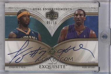 2006-07 Upper Deck Exquisite Collection - Dual Enshrinements #DEX-OB - Jermaine O'Neal, Kobe Bryant /10